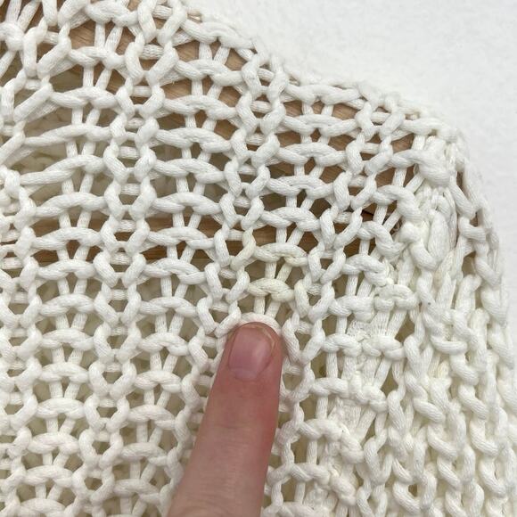 Sezane Clement Jumper Sweater Chunky Textured Knit Balloon Sleeves Stripe - Med - Picture 5 of 12